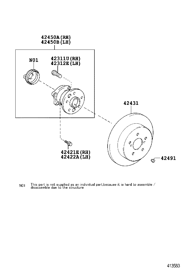  CAMRY AURION HV ARL |  REAR AXLE SHAFT HUB