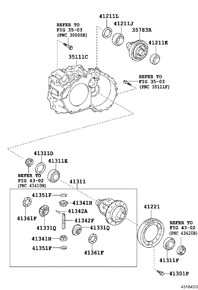  PREVIA TARAGO |  FRONT AXLE HOUSING DIFFERENTIAL