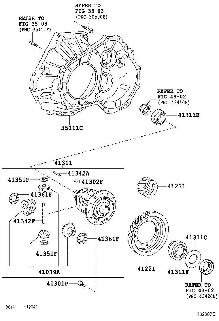  WISH |  FRONT AXLE HOUSING DIFFERENTIAL