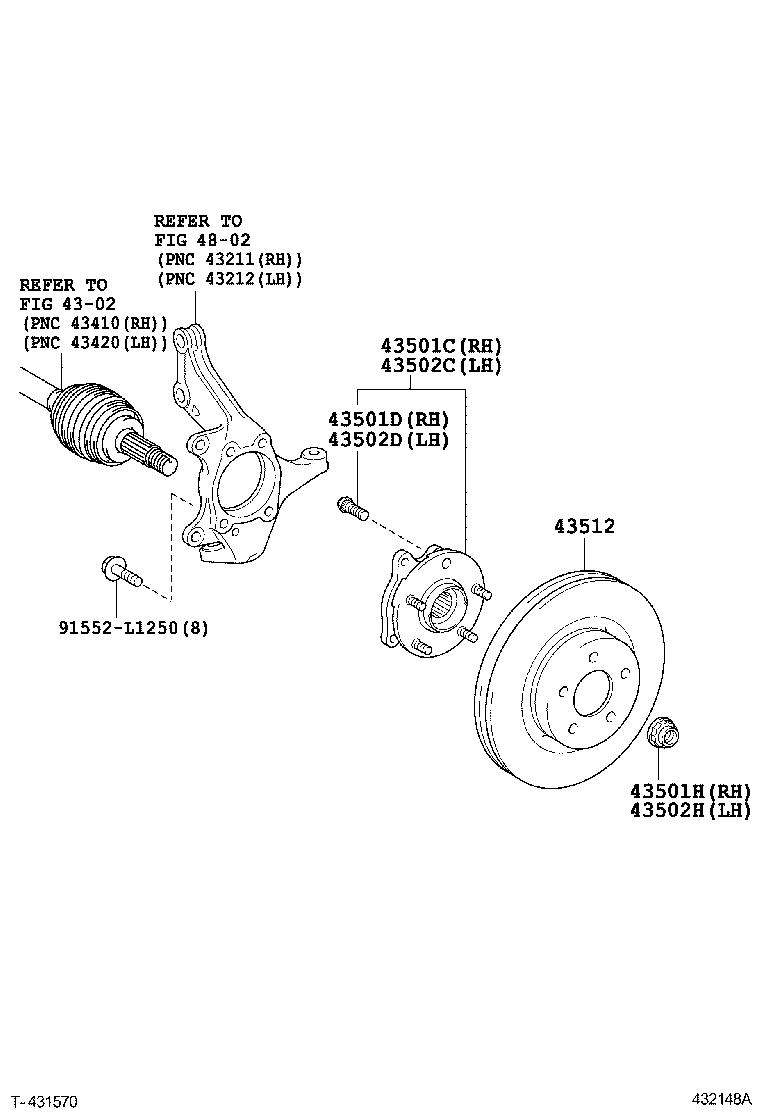  PREVIA TARAGO |  FRONT AXLE HUB