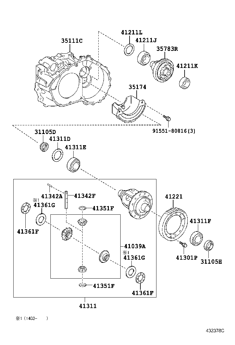  CAMRY HYBRID ASIA |  FRONT AXLE HOUSING DIFFERENTIAL