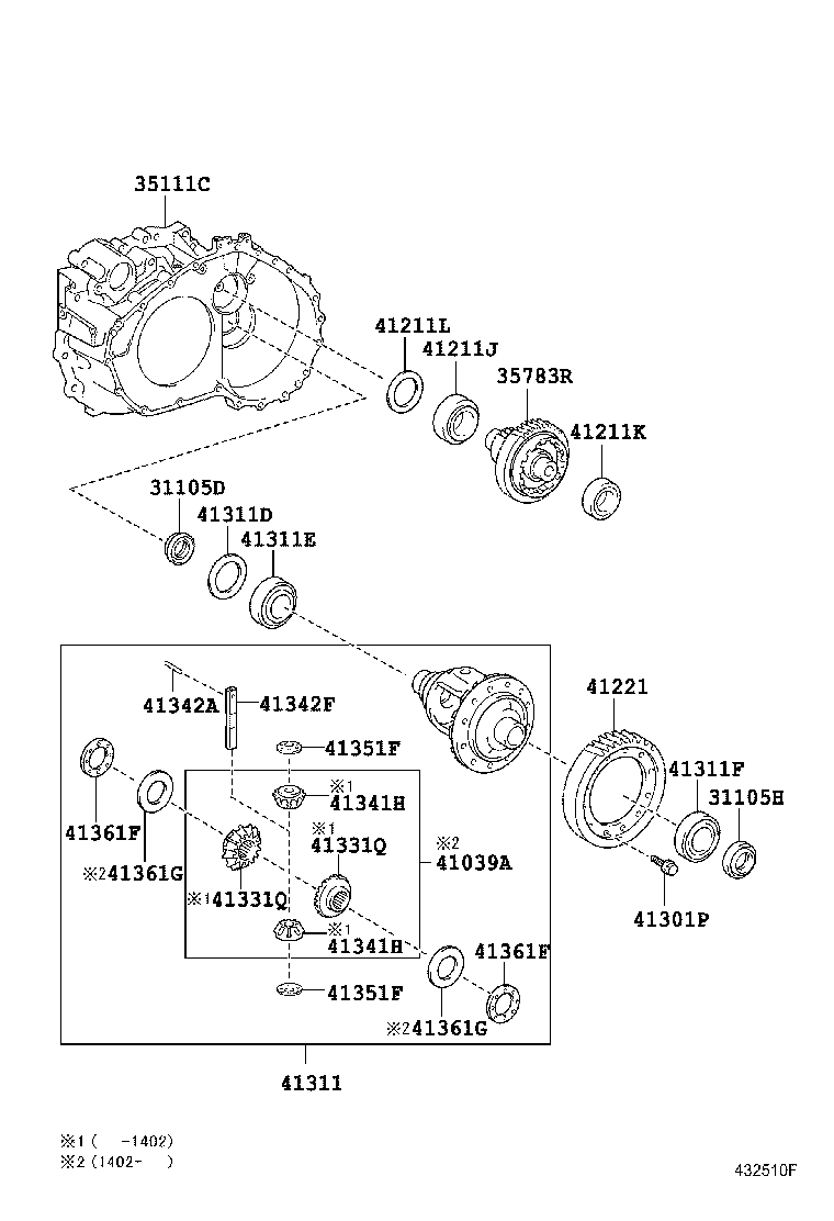  CAMRY AURION HV ARL |  FRONT AXLE HOUSING DIFFERENTIAL