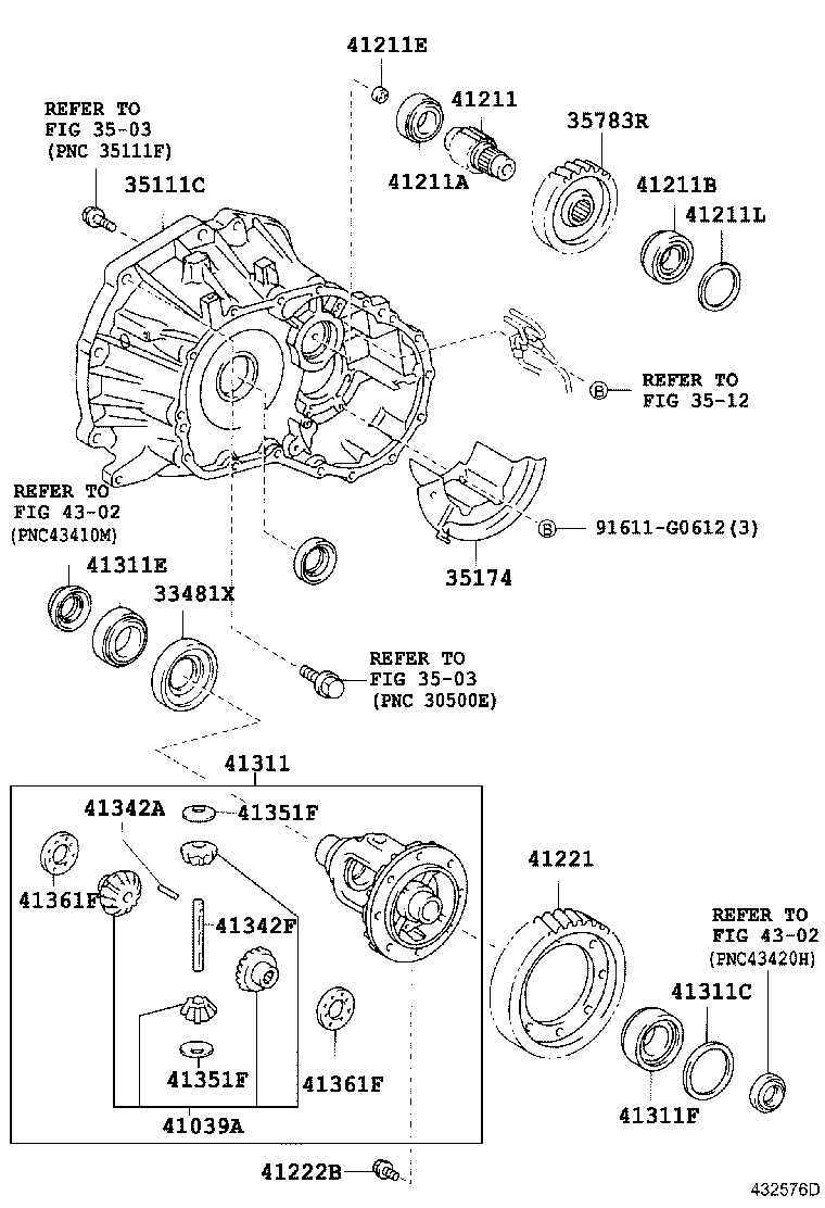  YARIS |  FRONT AXLE HOUSING DIFFERENTIAL