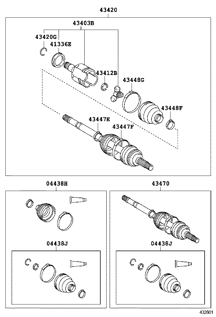  CAMRY AURION HV ARL |  FRONT DRIVE SHAFT