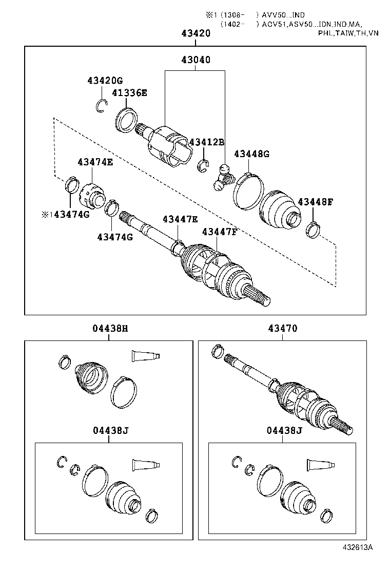  CAMRY HYBRID ASIA |  FRONT DRIVE SHAFT