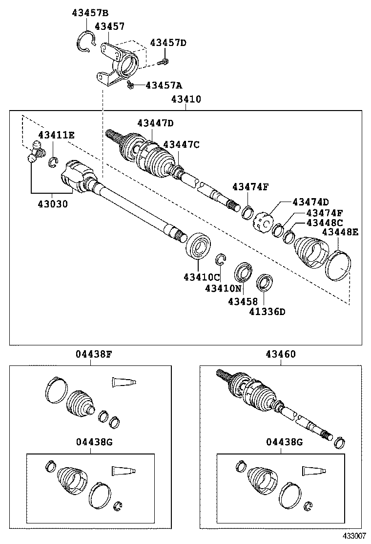  CAMRY AURION HV ARL |  FRONT DRIVE SHAFT
