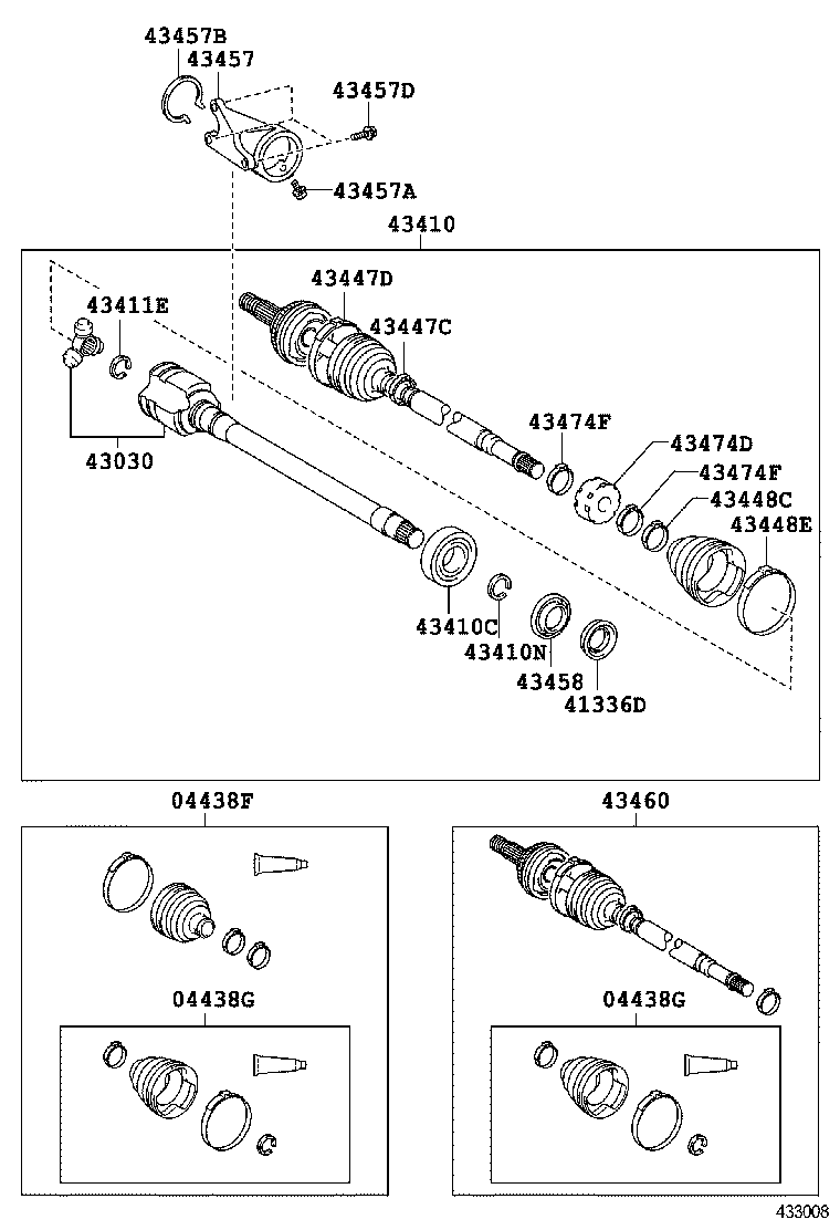  CAMRY AURION HV ARL |  FRONT DRIVE SHAFT