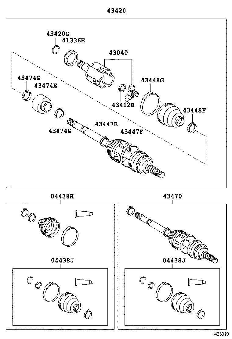  CAMRY AURION HV ARL |  FRONT DRIVE SHAFT