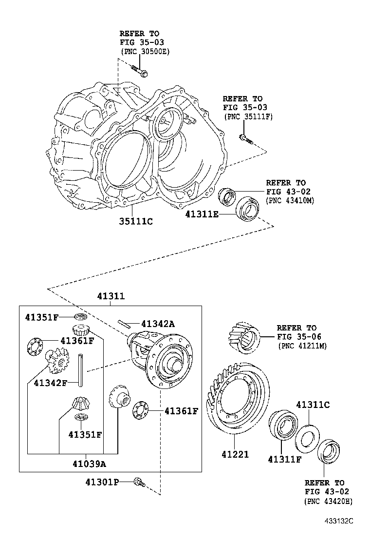  ALPHARD VELLFIRE HV |  FRONT AXLE HOUSING DIFFERENTIAL