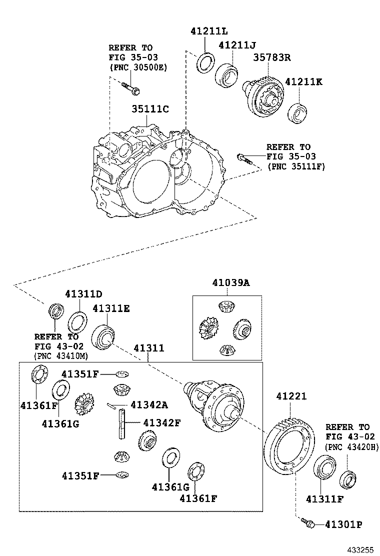  PREVIA TARAGO |  FRONT AXLE HOUSING DIFFERENTIAL
