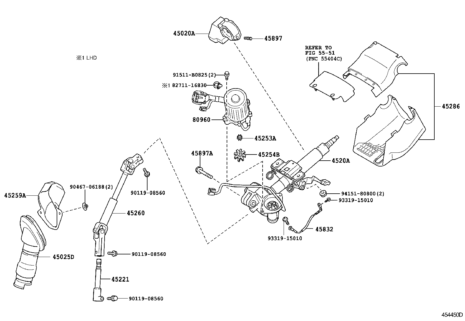  PREVIA TARAGO |  STEERING COLUMN SHAFT