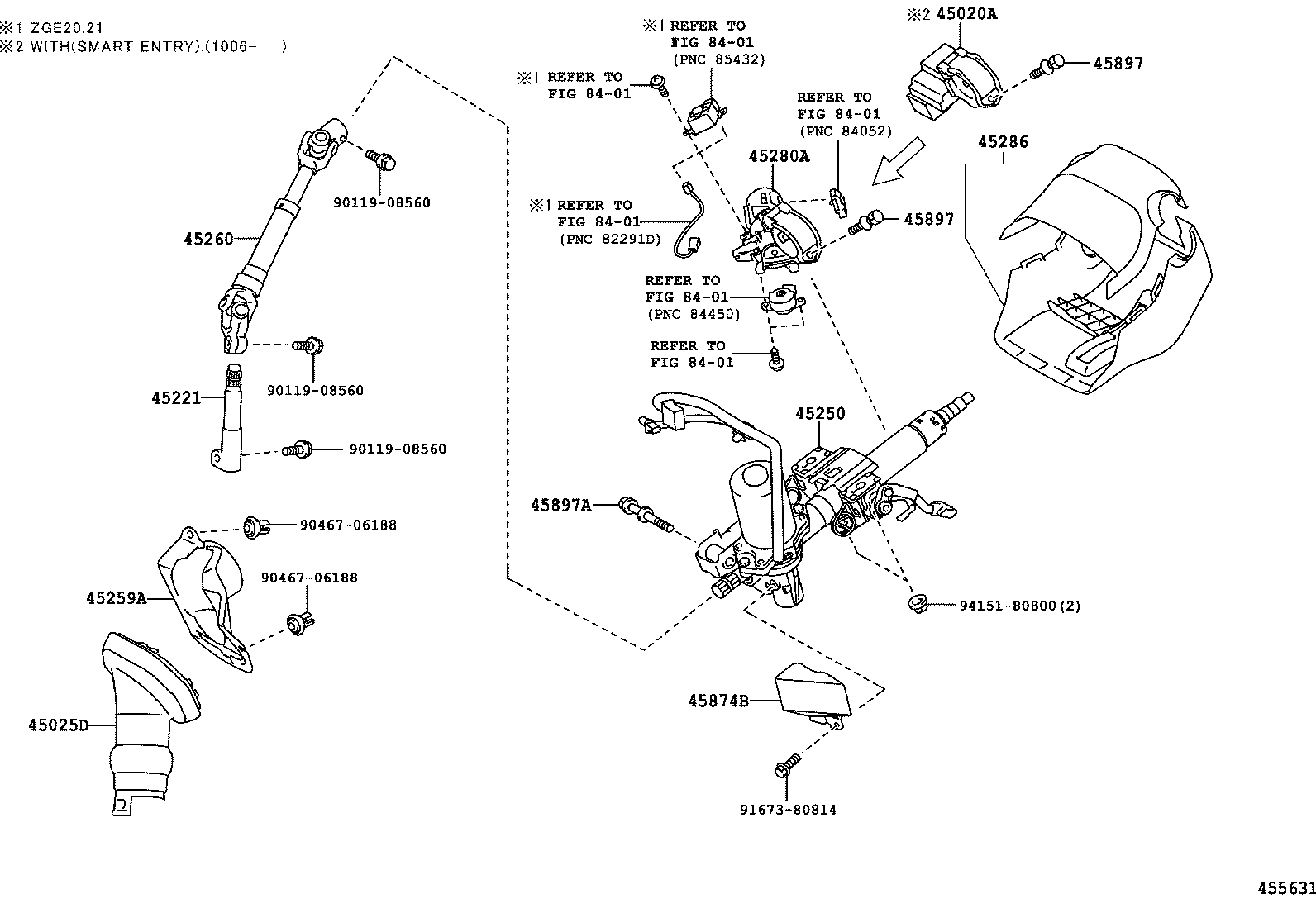  WISH |  STEERING COLUMN SHAFT