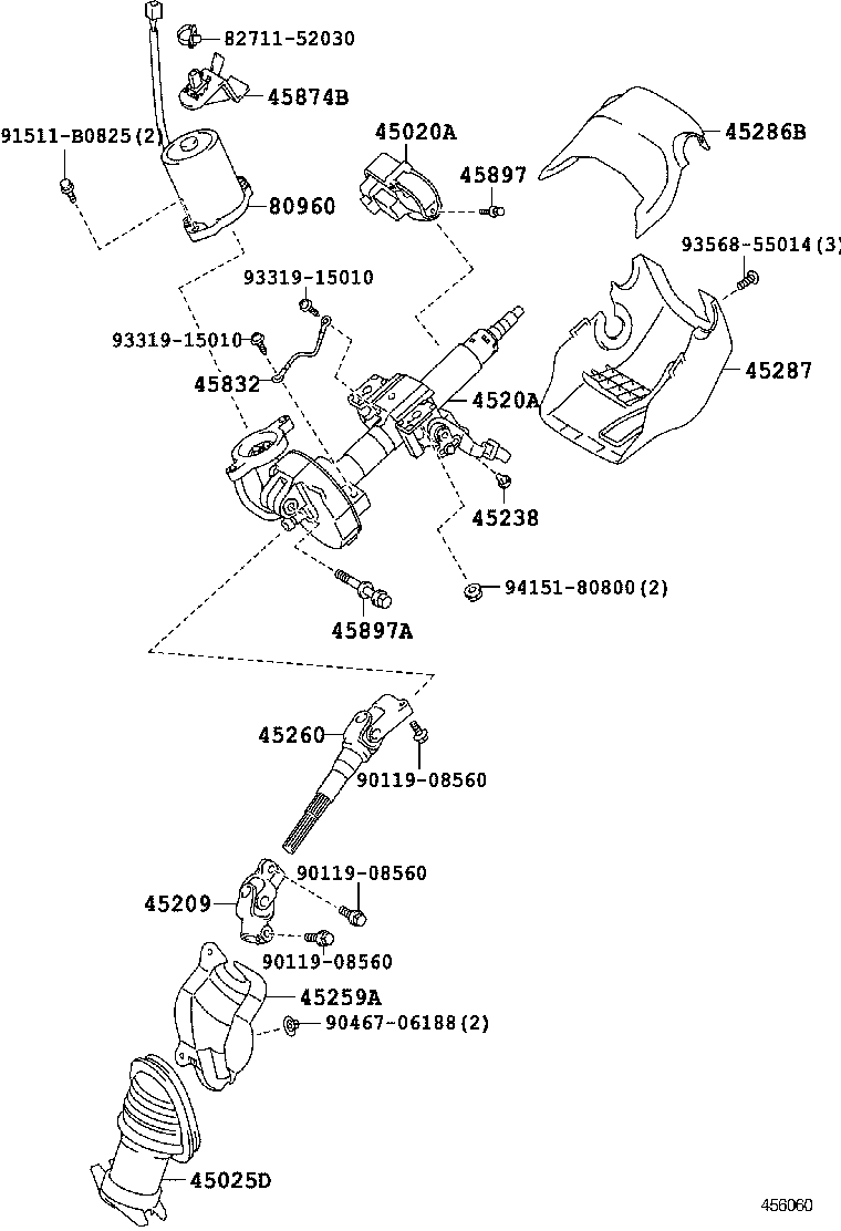  PRIUS C |  STEERING COLUMN SHAFT