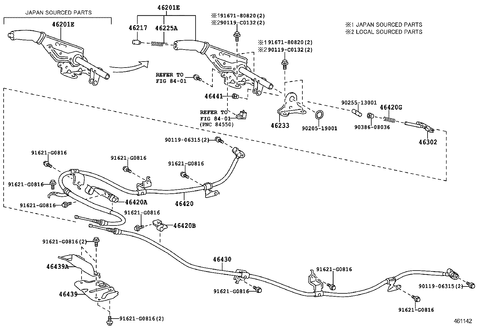 LAND CRUISER PRADO |  PARKING BRAKE CABLE