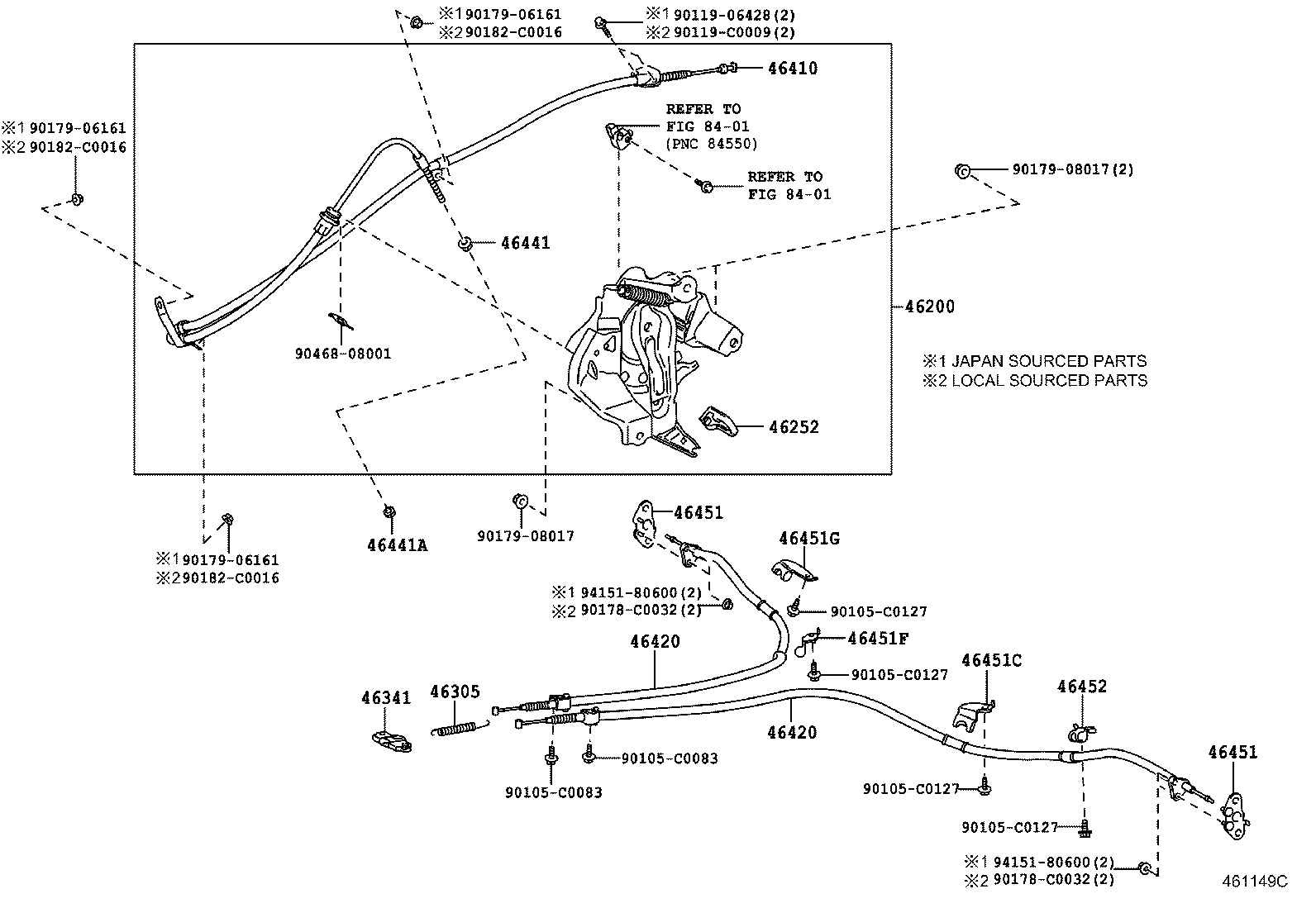  REIZ |  PARKING BRAKE CABLE
