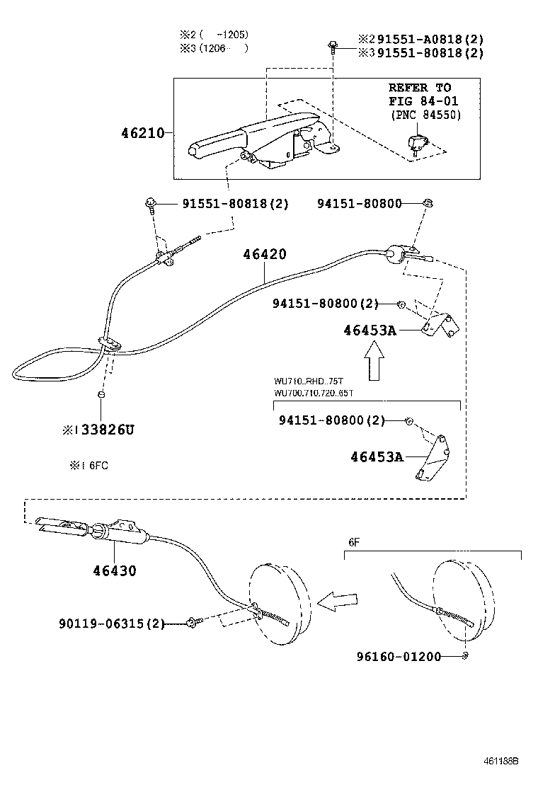  DYNA |  PARKING BRAKE CABLE