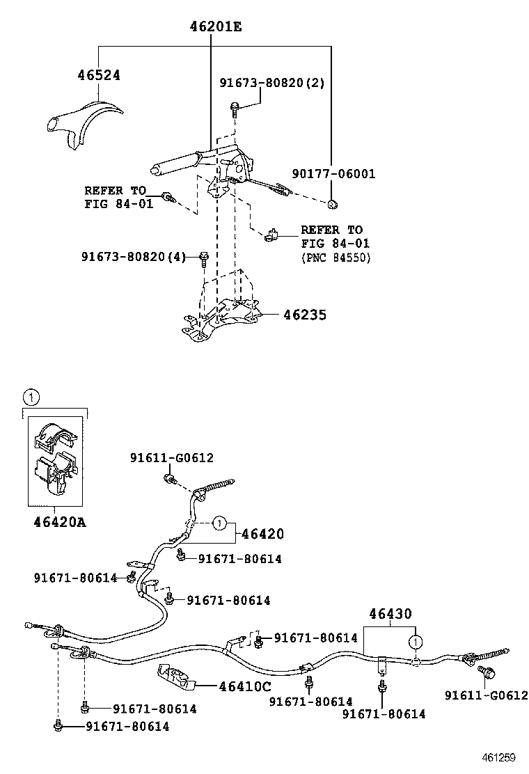  PRIUS C |  PARKING BRAKE CABLE