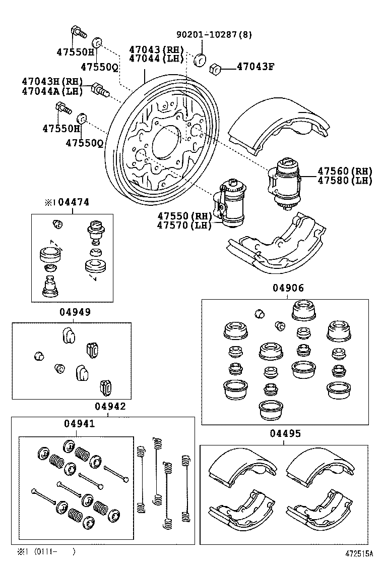  DYNA |  REAR DRUM BRAKE WHEEL CYLINDER BACKING PLATE