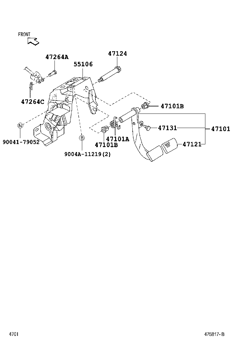  RUSH |  BRAKE PEDAL BRACKET