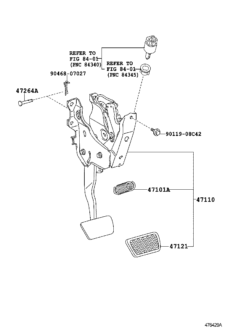  ALPHARD VELLFIRE HV |  BRAKE PEDAL BRACKET