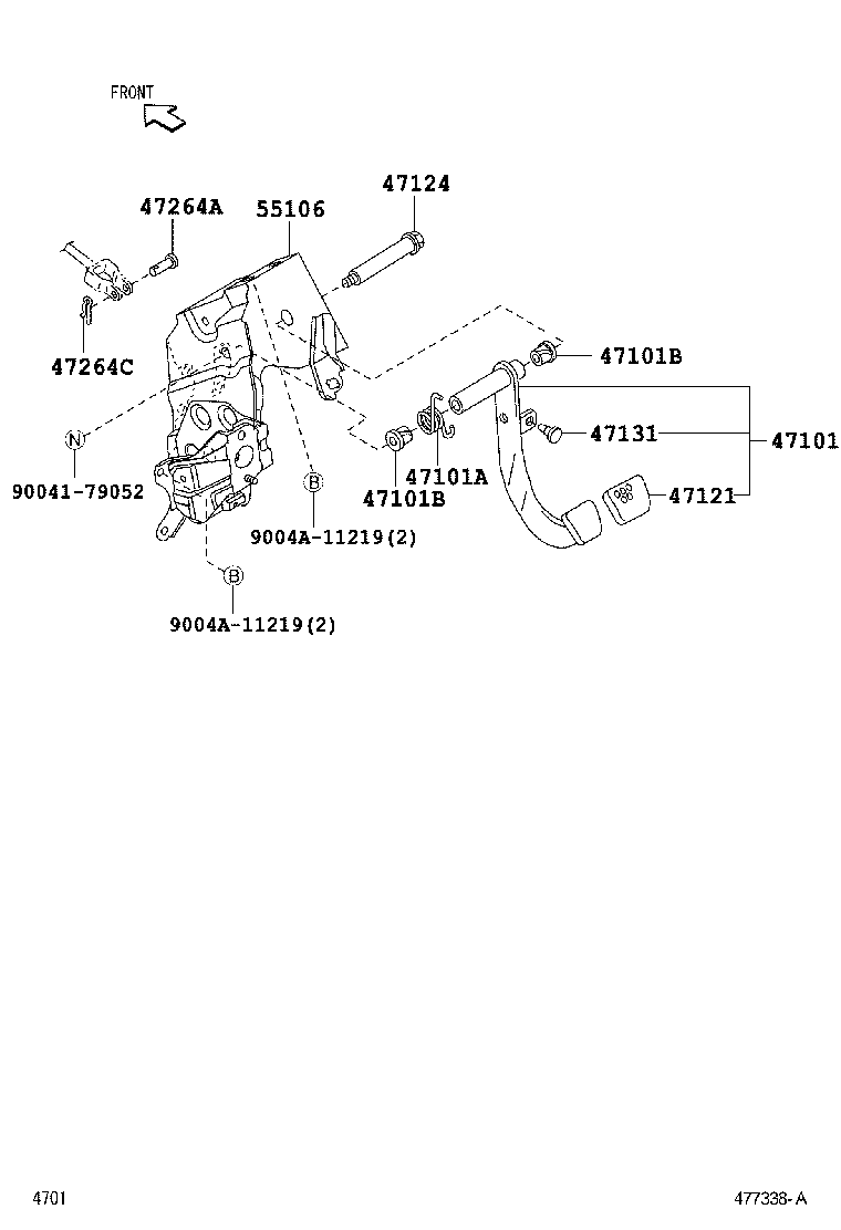 RUSH |  BRAKE PEDAL BRACKET