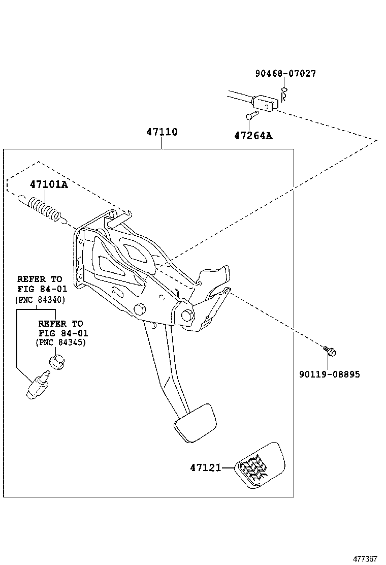  FJ CRUISER |  BRAKE PEDAL BRACKET