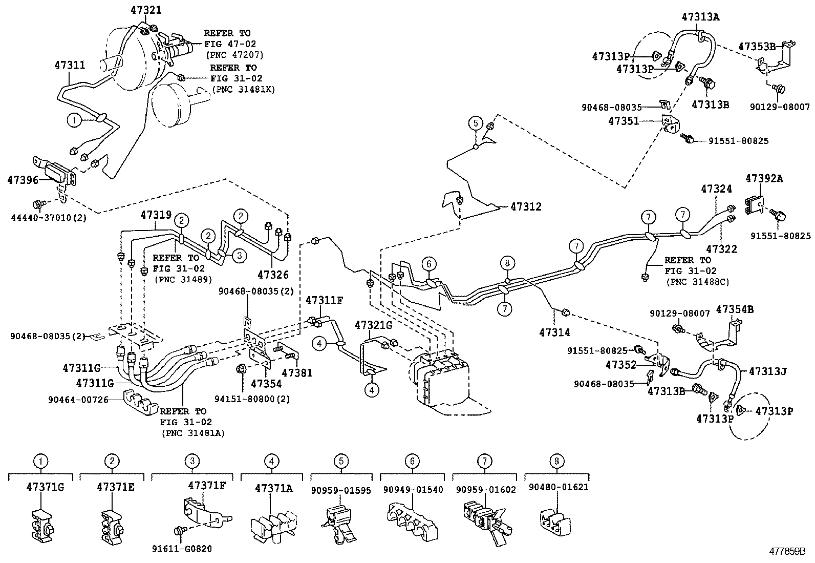  DYNA |  BRAKE TUBE CLAMP