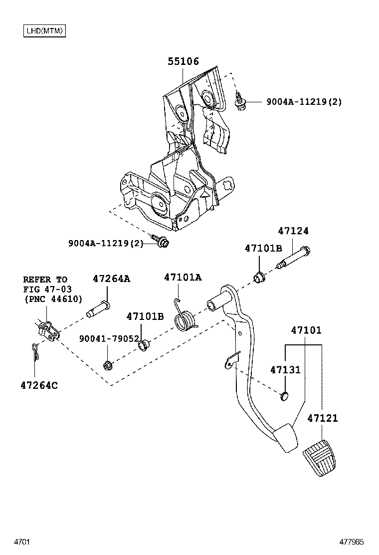  AVANZA |  BRAKE PEDAL BRACKET