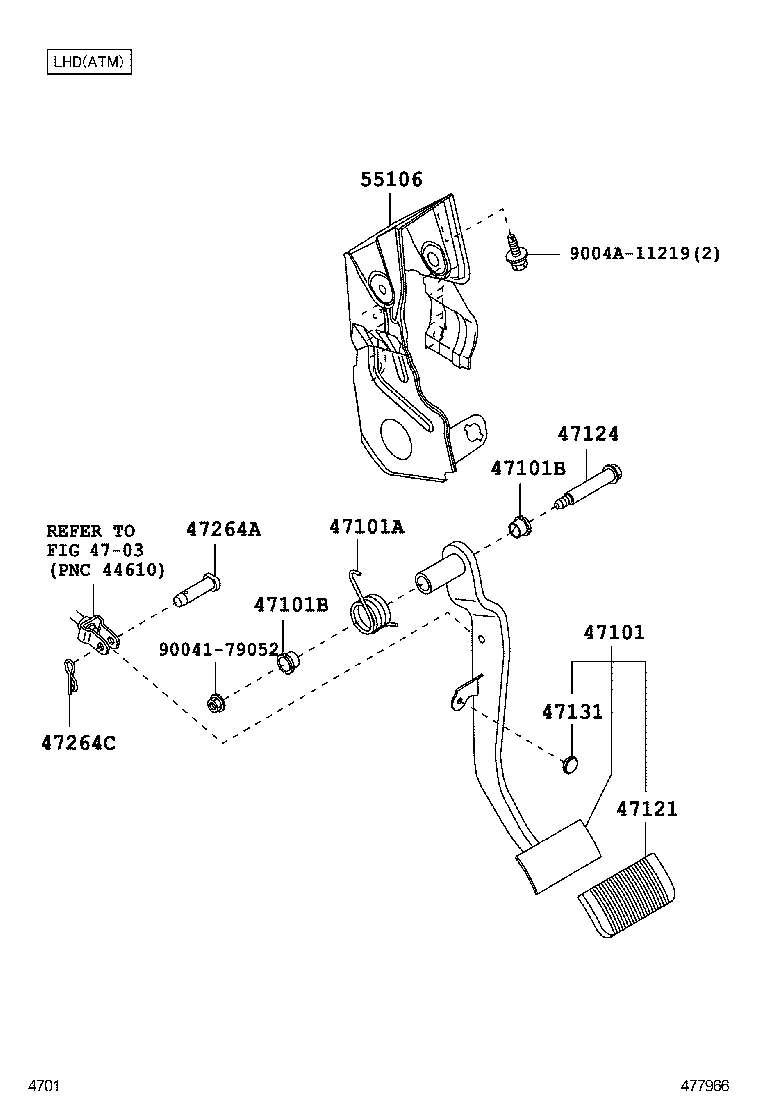  AVANZA |  BRAKE PEDAL BRACKET