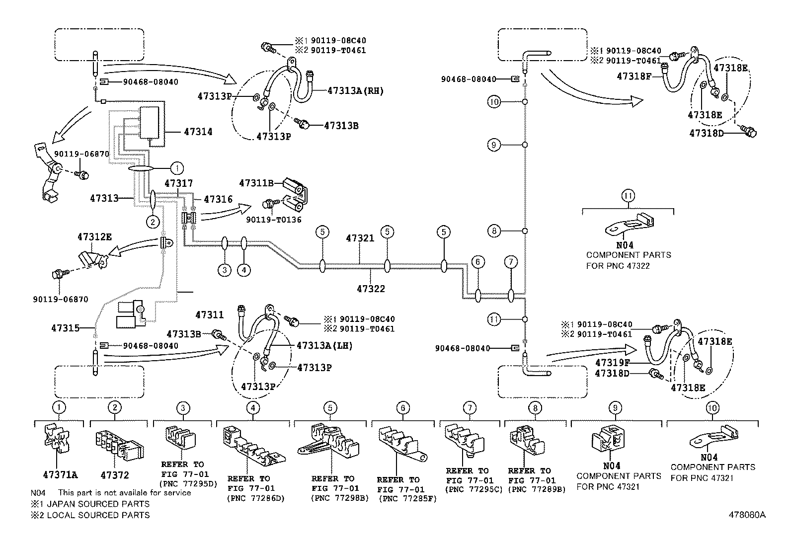  CAMRY HYBRID ASIA |  BRAKE TUBE CLAMP