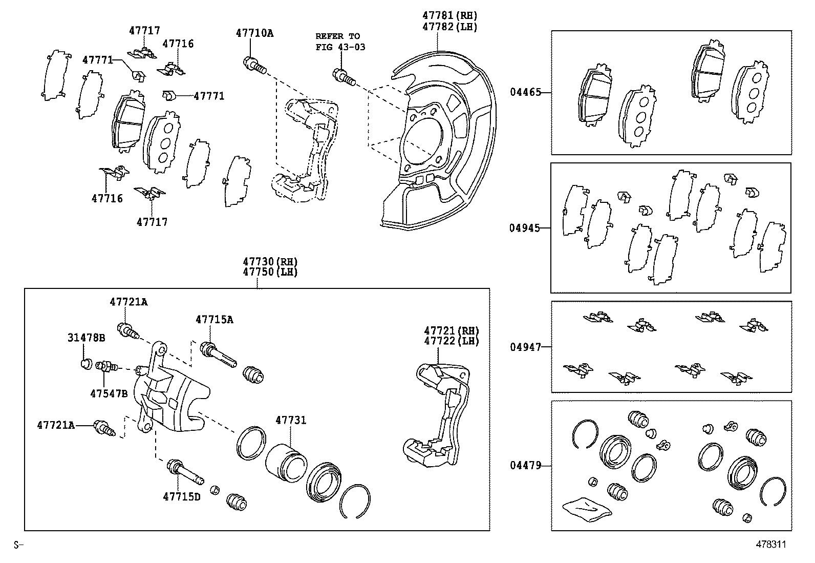  PRIUS V |  FRONT DISC BRAKE CALIPER DUST COVER