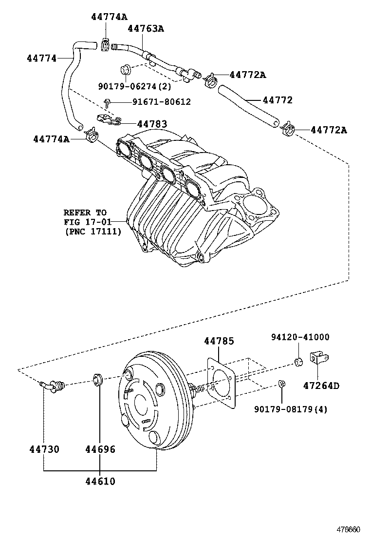  RAV4 |  BRAKE BOOSTER VACUUM TUBE