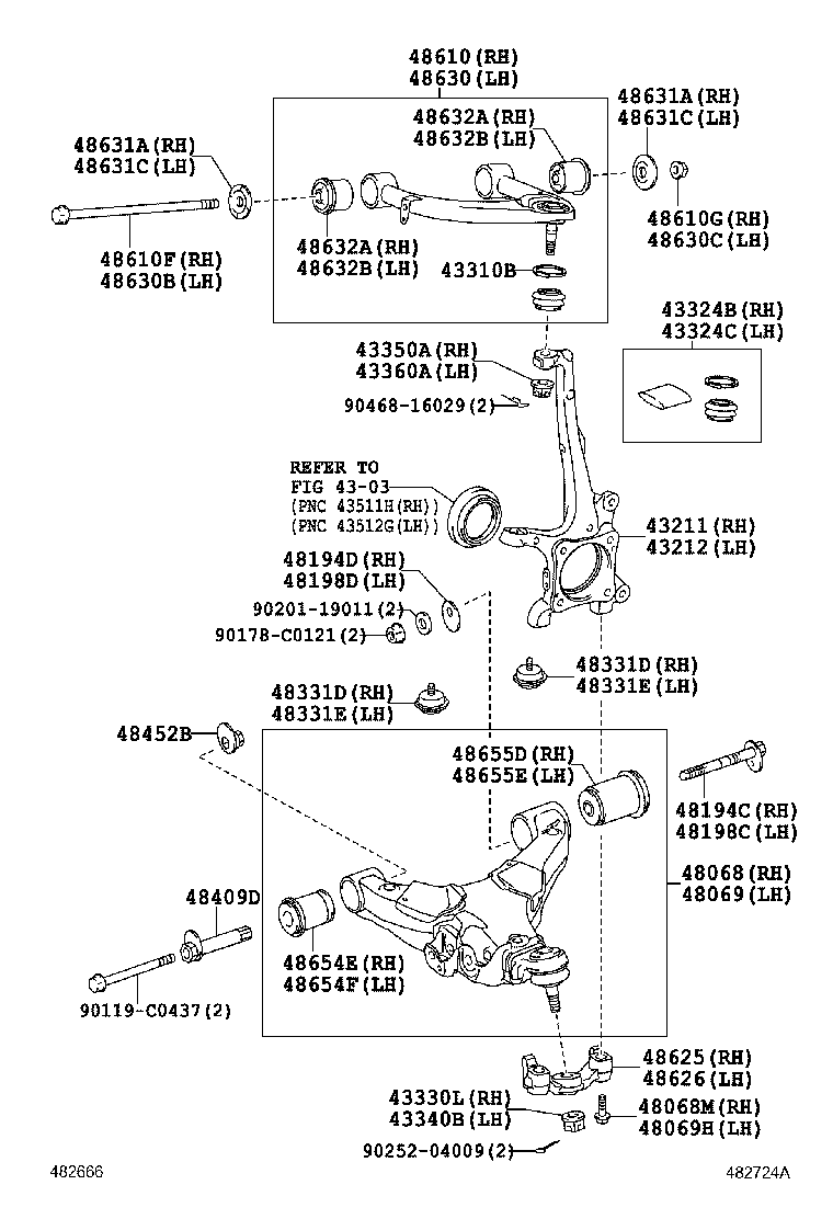  LAND CRUISER CHINA |  FRONT AXLE ARM STEERING KNUCKLE