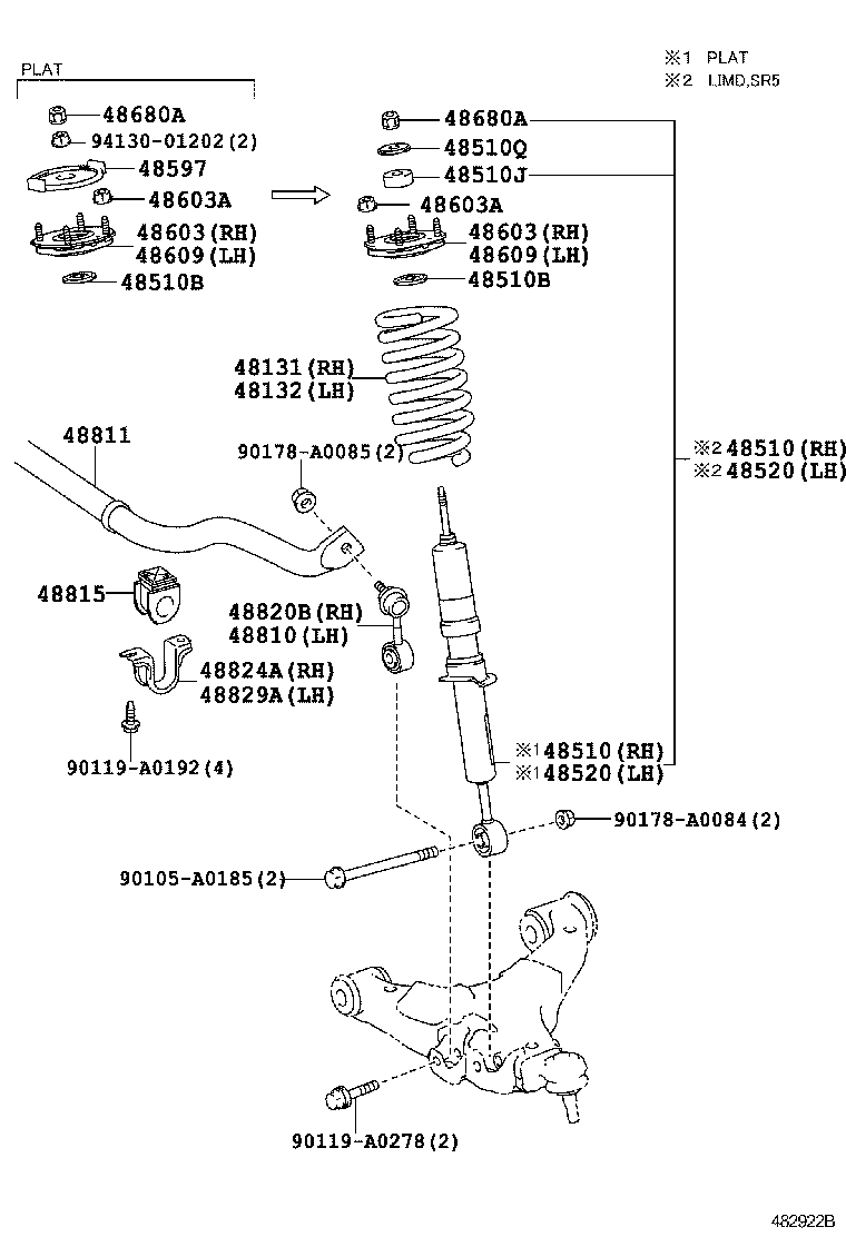 SEQUOIA |  FRONT SPRING SHOCK ABSORBER