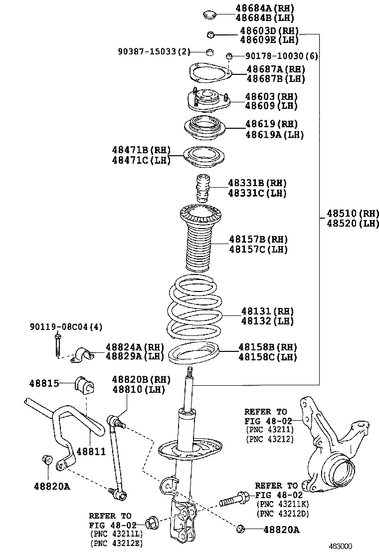  WISH |  FRONT SPRING SHOCK ABSORBER