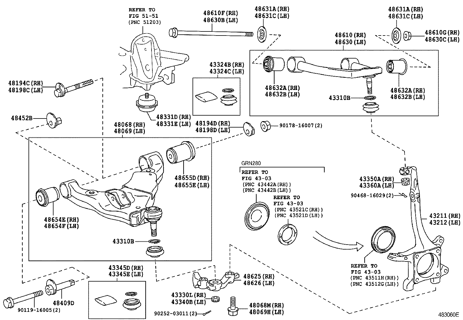  4RUNNER |  FRONT AXLE ARM STEERING KNUCKLE