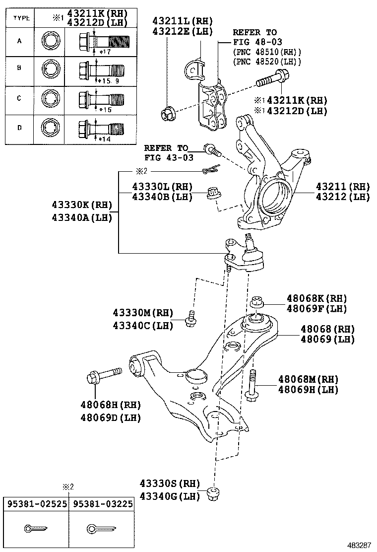 EZ |  FRONT AXLE ARM STEERING KNUCKLE