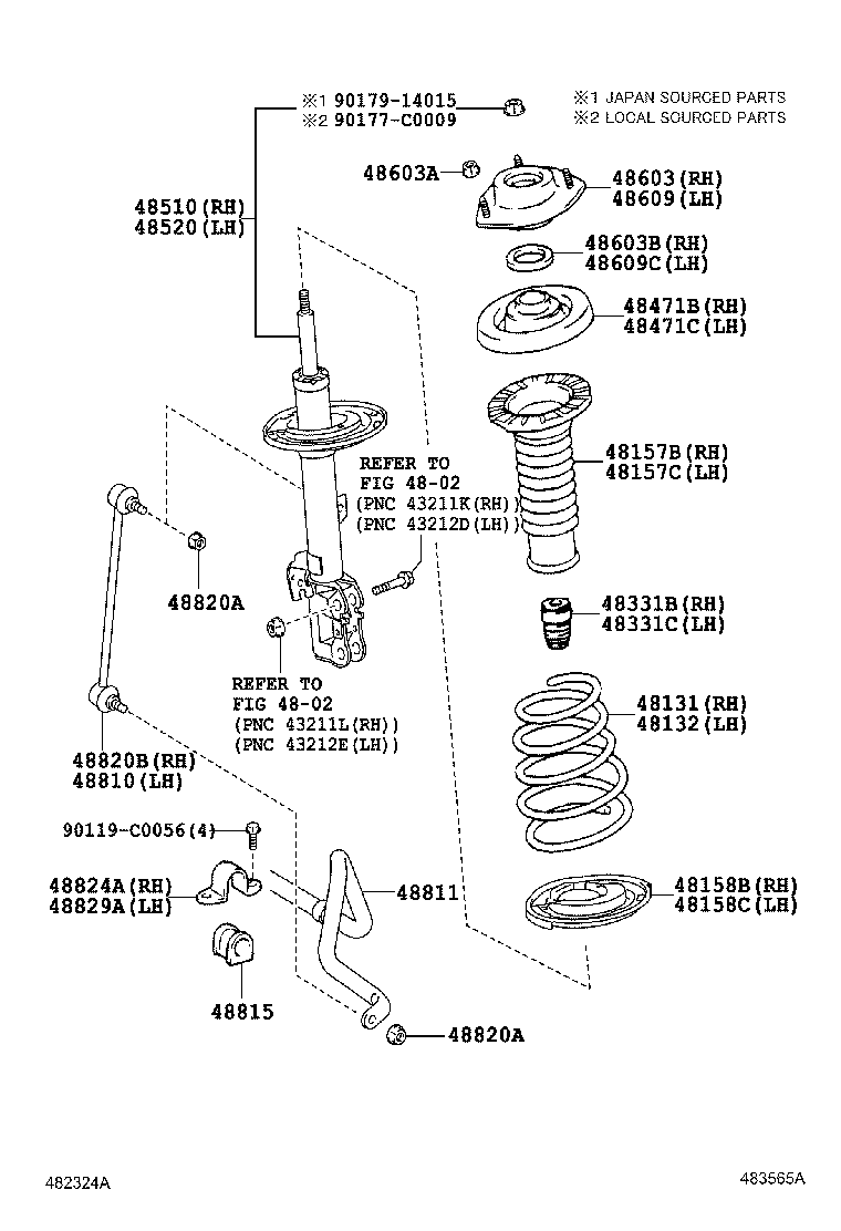  CAMRY HYBRID CHINA |  FRONT SPRING SHOCK ABSORBER