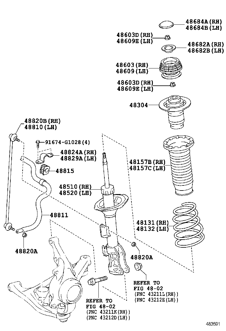  PRIUS C |  FRONT SPRING SHOCK ABSORBER