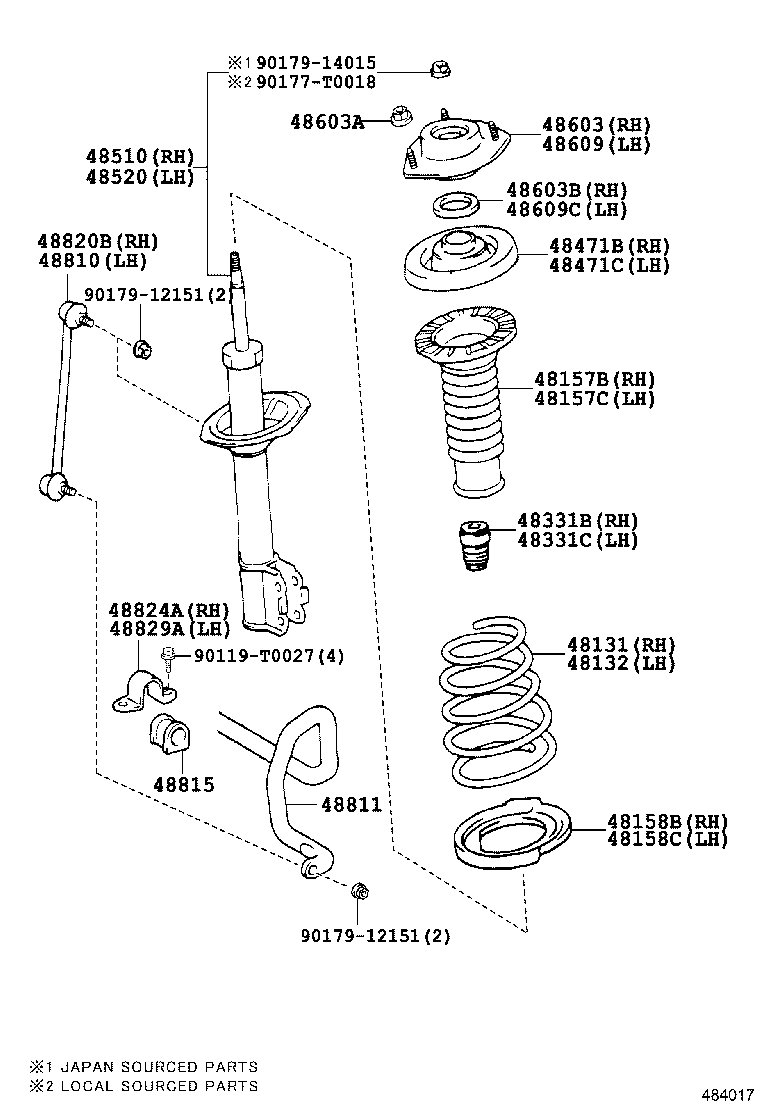  CAMRY HYBRID ASIA |  FRONT SPRING SHOCK ABSORBER