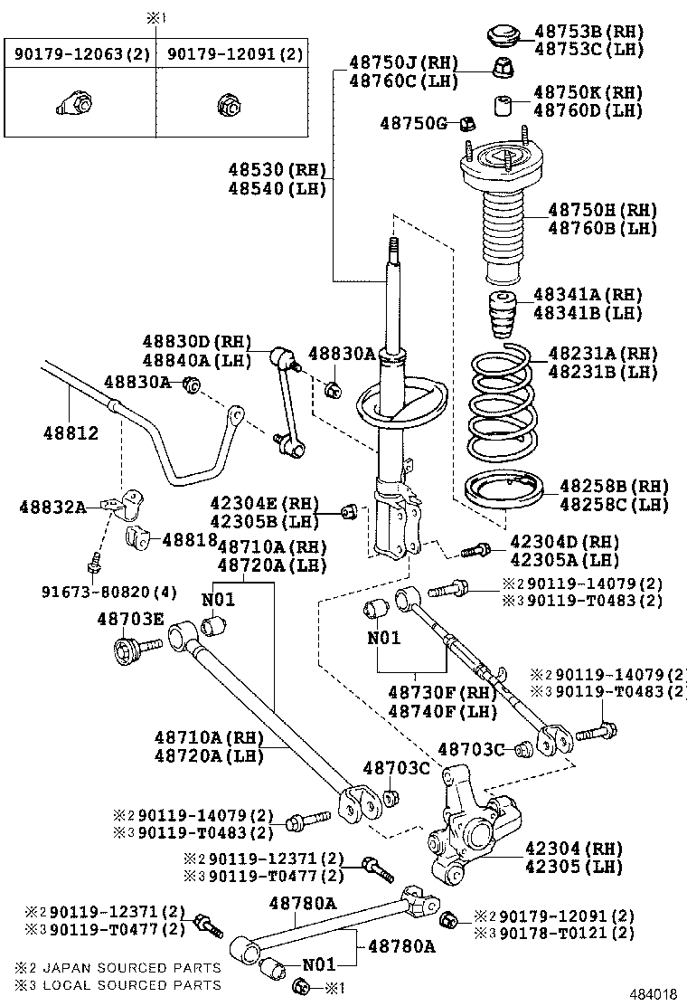  CAMRY HYBRID ASIA |  REAR SPRING SHOCK ABSORBER