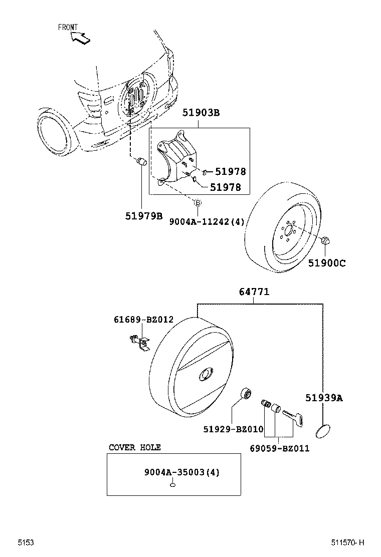 RUSH |  SPARE WHEEL CARRIER