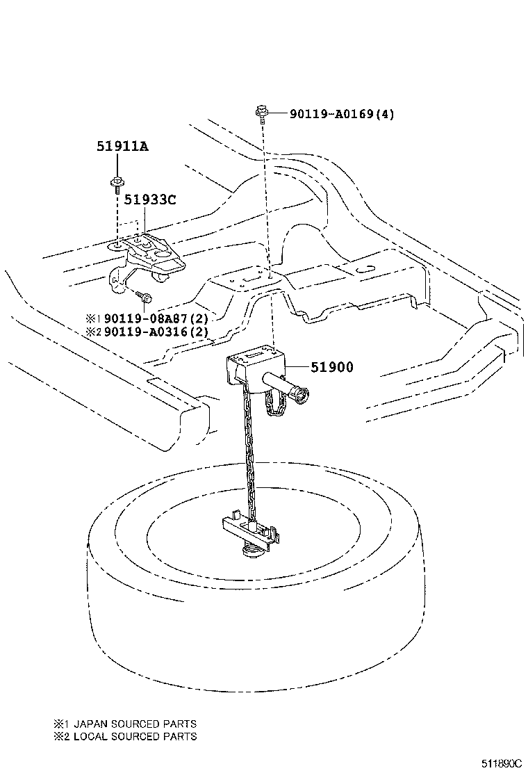  SEQUOIA |  SPARE WHEEL CARRIER