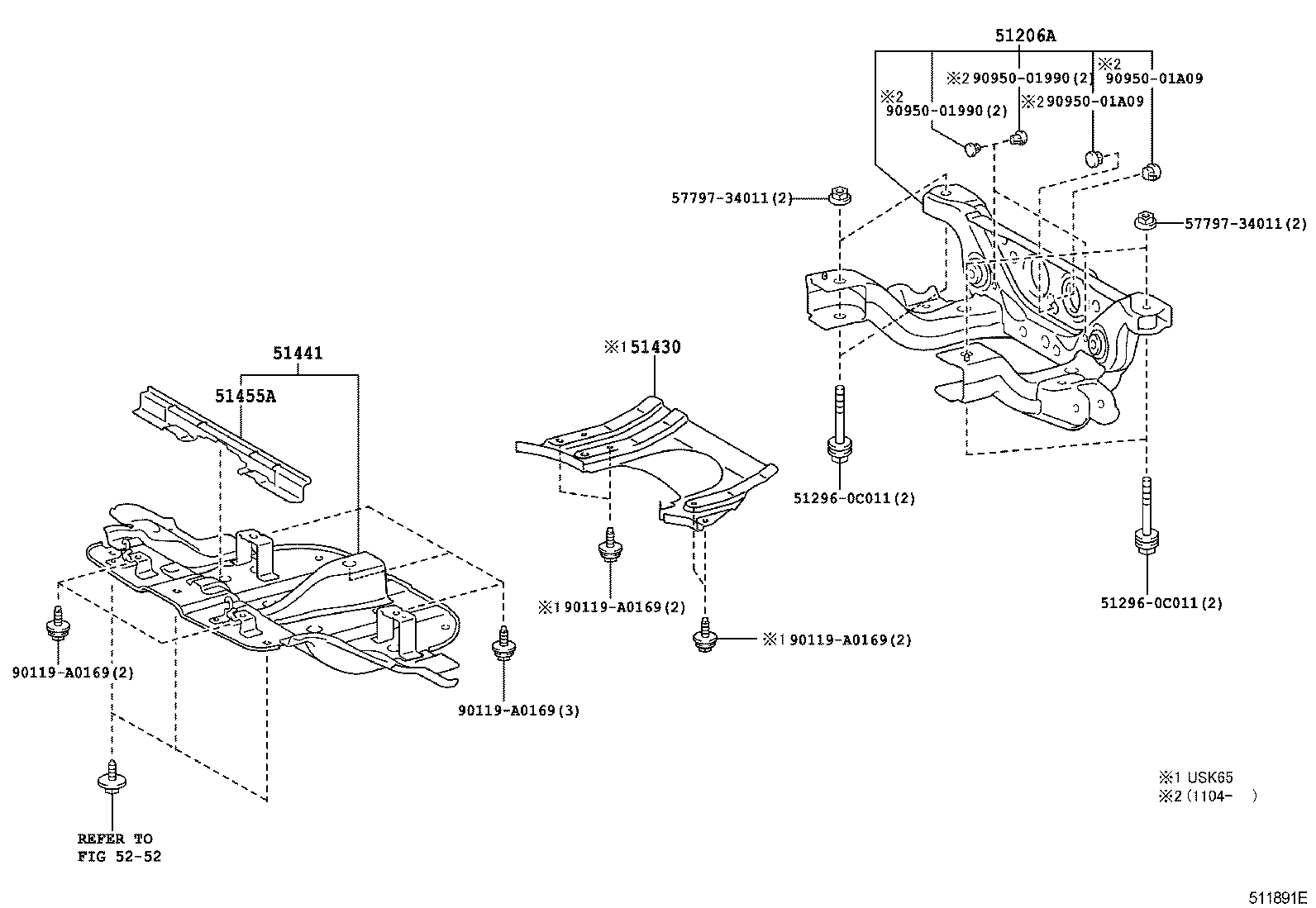  SEQUOIA |  SUSPENSION CROSSMEMBER UNDER COVER
