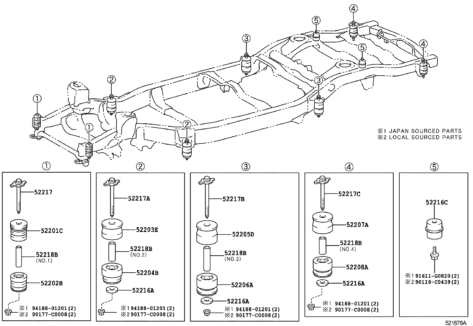  LAND CRUISER CHINA |  CAB MOUNTING BODY MOUNTING