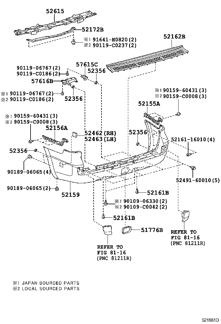  LAND CRUISER CHINA |  REAR BUMPER BUMPER STAY