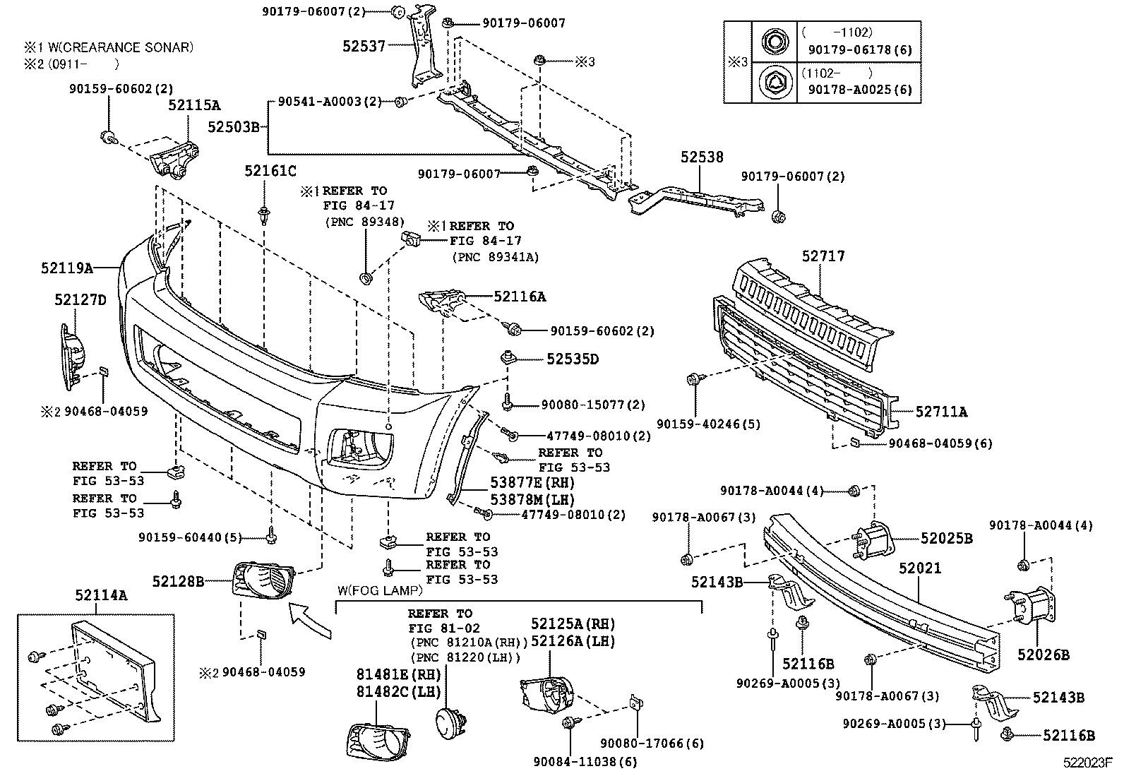  SEQUOIA |  FRONT BUMPER BUMPER STAY