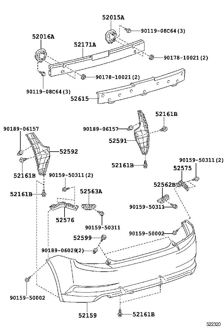  ZELAS |  REAR BUMPER BUMPER STAY