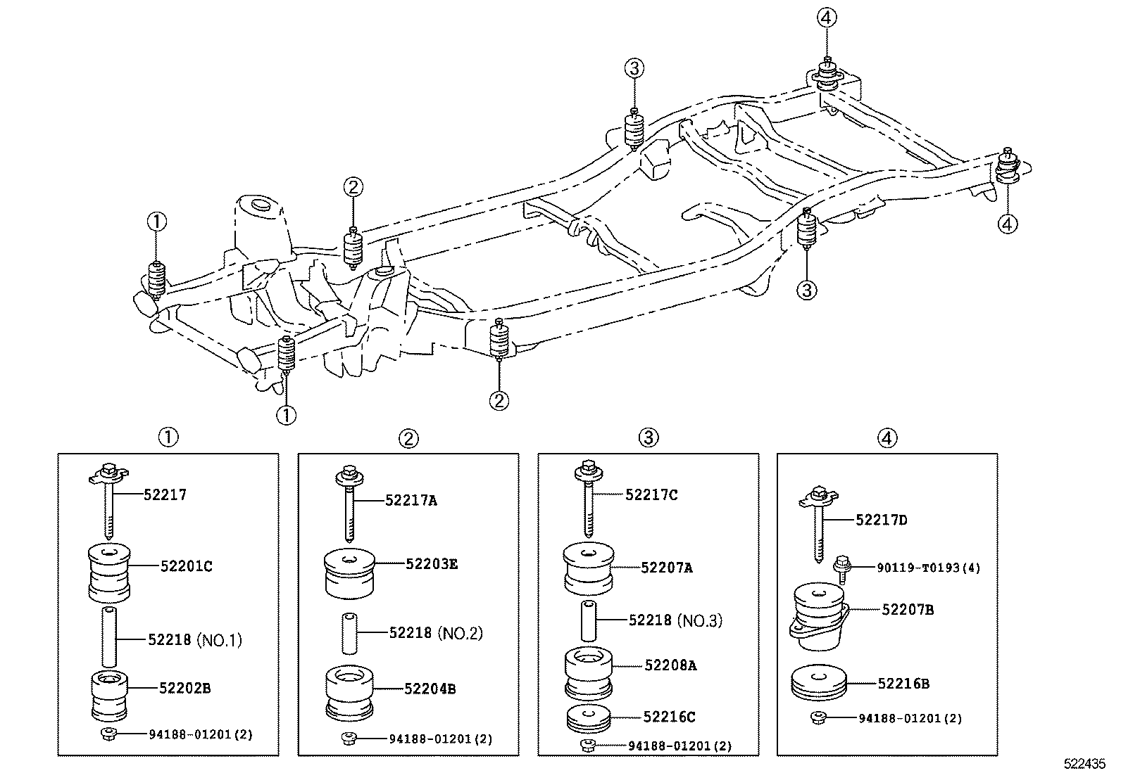  FORTUNER |  CAB MOUNTING BODY MOUNTING