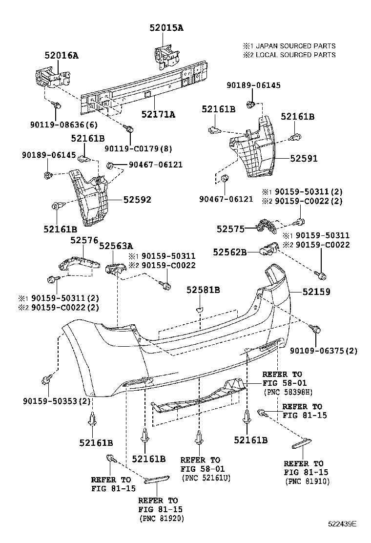  EZ |  REAR BUMPER BUMPER STAY